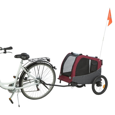 Trixie hondenfietskat grijs rood