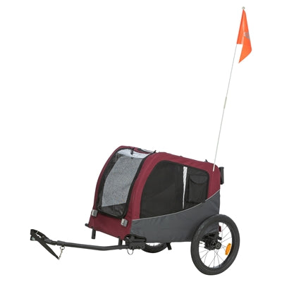 Trixie hondenfietskat grijs rood
