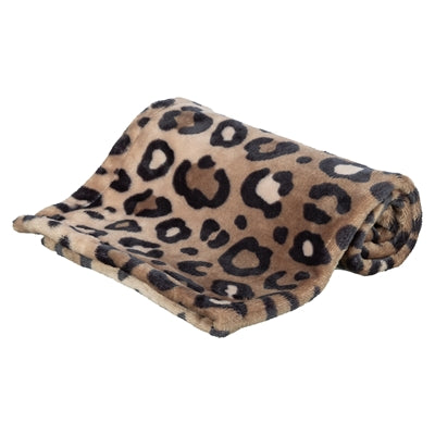 Afbeelding laden in galerijviewer, Trixie hondendeken leo softpluche panterprint bruin
