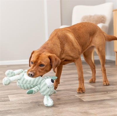Trixie hond met strepen pluche groen