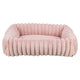 Trixie hondenmand lonni hoekig ribfluweel roze