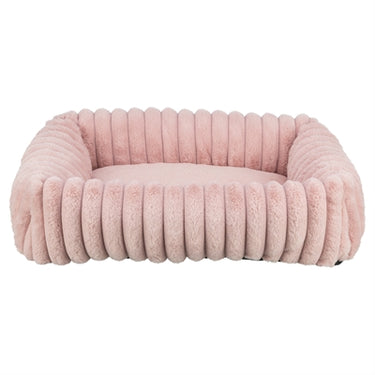 Trixie hondenmand lonni hoekig ribfluweel roze