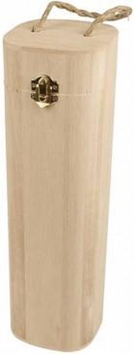 Creativ company houten wijndoos 10x10x34 cm