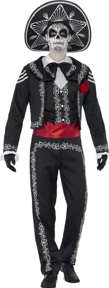 Vegaoo day of the dead kostuum señor bones | verkleedkleding heren maat xl-xxl (58-60)