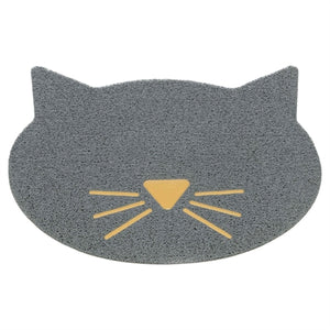 Trixie kattenbakmat kattenkop pvc lichtgrijs