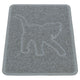 Trixie kattenbakmat kattensilhouet pvc lichtgrijs