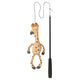 Trixie kattenhengel telescopisch grote katten met giraffe bruin