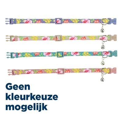 Afbeelding laden in galerijviewer, Trixie kattenhalsband bloemen motief assorti
