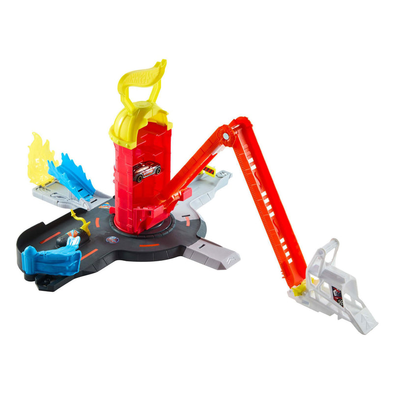 Afbeelding laden in galerijviewer, Hot wheels city superredding brandweerkazerne speelset en speelgoedauto
