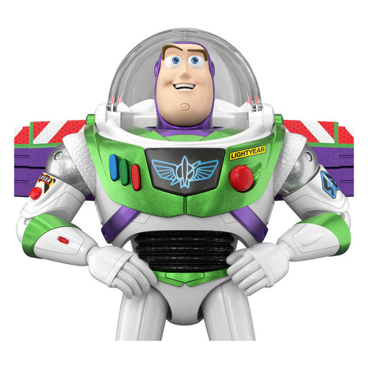 Mattel disney en pixar toy story vliegstand hi-tech editie - buzz lightyear op een schaal van 30 cm en 35+ geluiden - nederlands