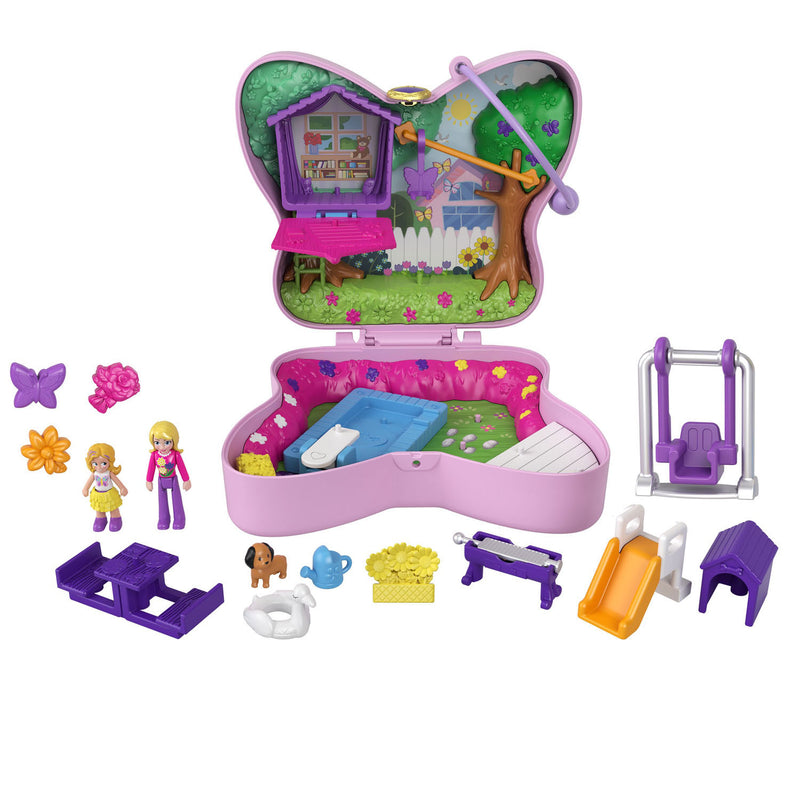 Afbeelding laden in galerijviewer, Mattel Polly Pocket Pocket Vlindertuin compact
