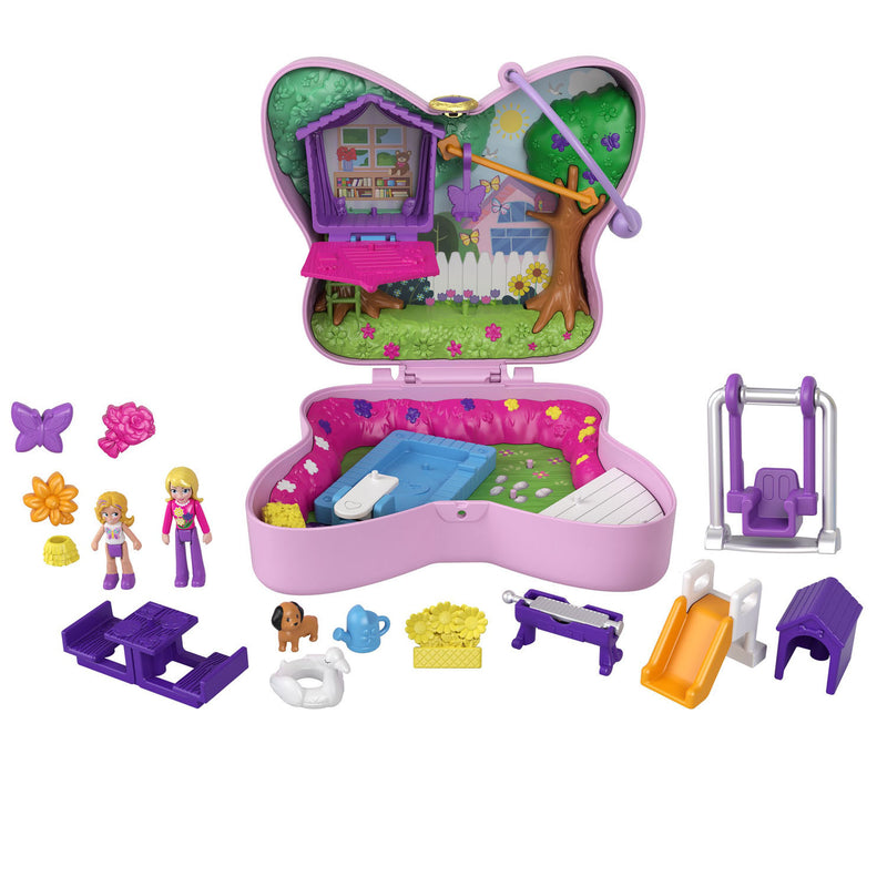 Afbeelding laden in galerijviewer, Mattel Polly Pocket Pocket Vlindertuin compact
