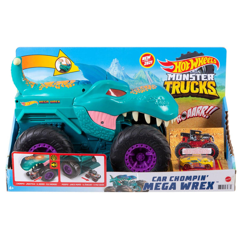 Afbeelding laden in galerijviewer, Hot Wheels Monster Truck Car Chompin' Mega-Wrex
