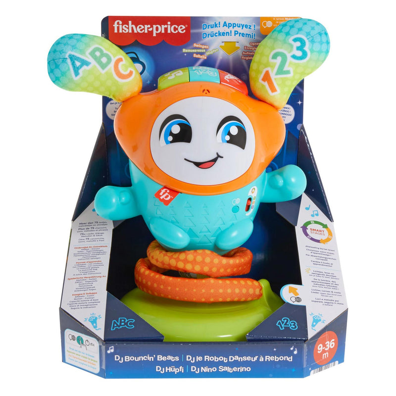 Afbeelding laden in galerijviewer, Fisher-price dj bouncin beats leerrobot - peuter speelgoed - meertalig
