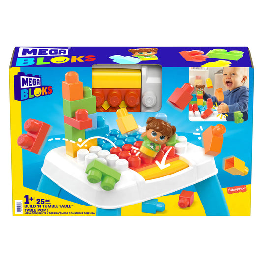Mega bloks - build 'n tumble bouw tafel - 25dlg.