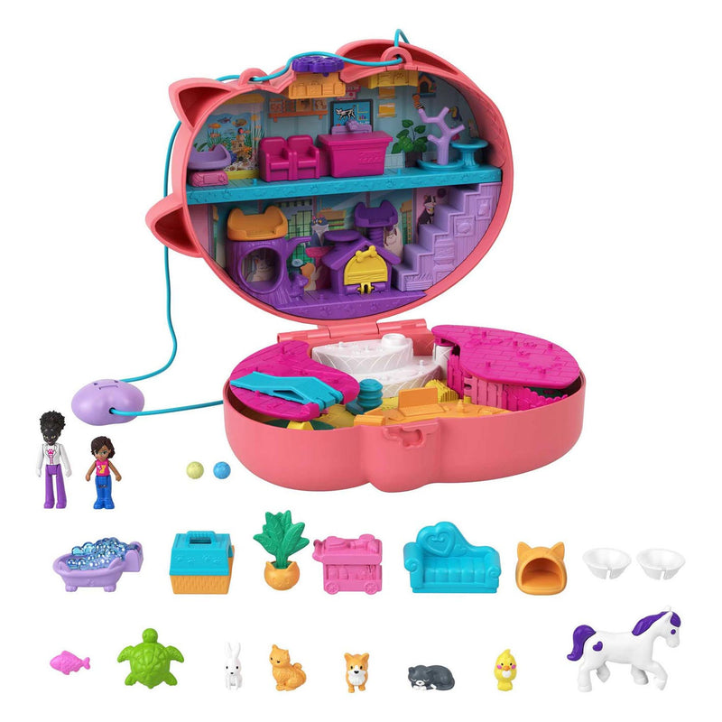 Afbeelding laden in galerijviewer, Mattel Polly Pocket Shani de Knuffelkat Speelset
