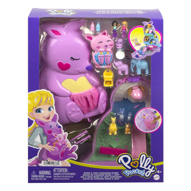 Afbeelding laden in galerijviewer, Mattel polly pocket mama en joey kangoeroe tas speelset
