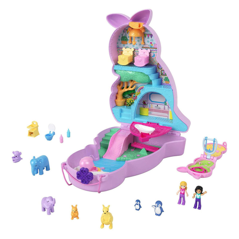 Afbeelding laden in galerijviewer, Mattel polly pocket mama en joey kangoeroe tas speelset
