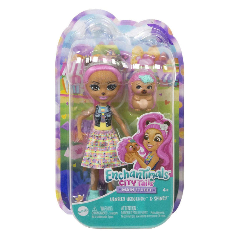 Afbeelding laden in galerijviewer, Mattel Enchantimals City Tails Pop Hensley Egel en Spiney
