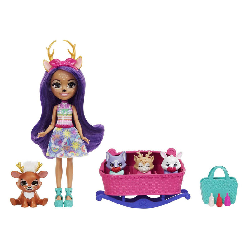Afbeelding laden in galerijviewer, Mattel Enchantimals Baby Best Friends Pop Danessa Deer en Sprint
