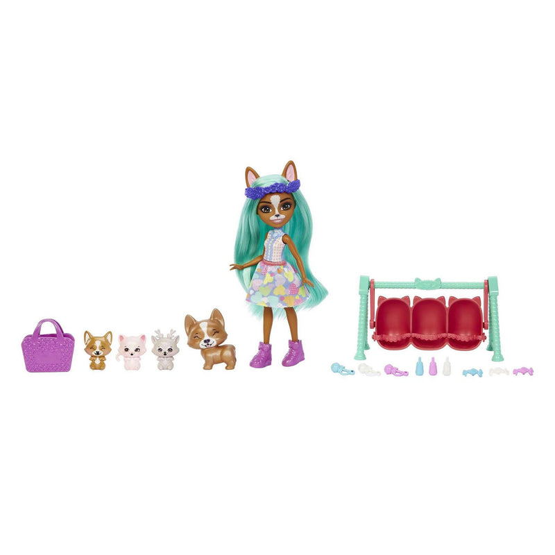 Afbeelding laden in galerijviewer, Mattel Enchantimals Baby Best Friends Pop Crizia Corgi en Show
