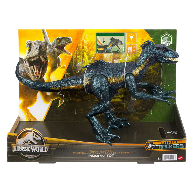 Afbeelding laden in galerijviewer, Mattel jurassic world track n attack indorraptor dino speelfiguur

