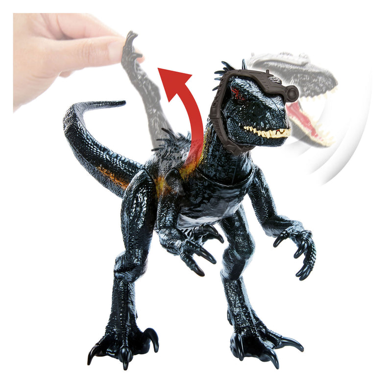 Afbeelding laden in galerijviewer, Mattel jurassic world track n attack indorraptor dino speelfiguur
