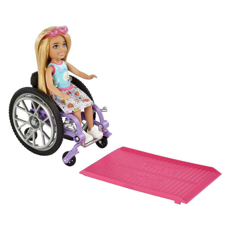 Afbeelding laden in galerijviewer, Mattel Chelsea Wheelchair Modepop Blond
