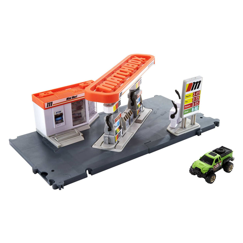 Afbeelding laden in galerijviewer, Mattel Matchbox Action Drivers Benzinestation Speelset
