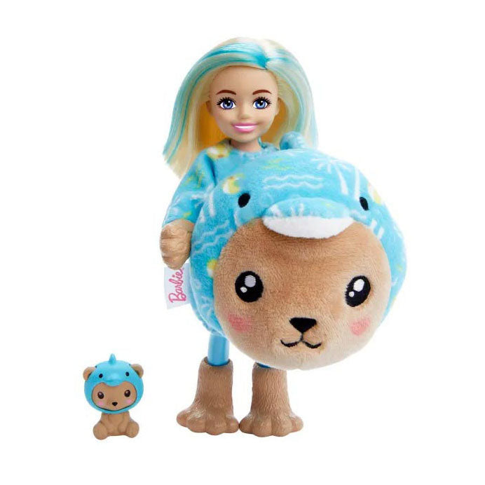 Afbeelding laden in galerijviewer, Mattel Cutie Reveal Chelsea Teddybeer als dolfij
