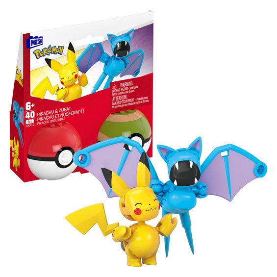 Afbeelding laden in galerijviewer, Mattel mega construx pikachu zubat bouwset, 40dlg.
