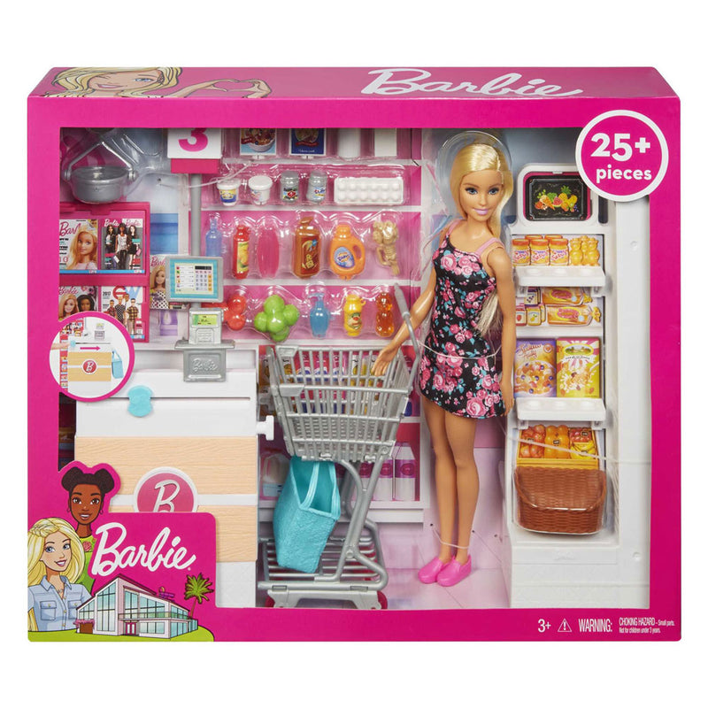 Afbeelding laden in galerijviewer, Mattel barbie modepop supermarkt speelset
