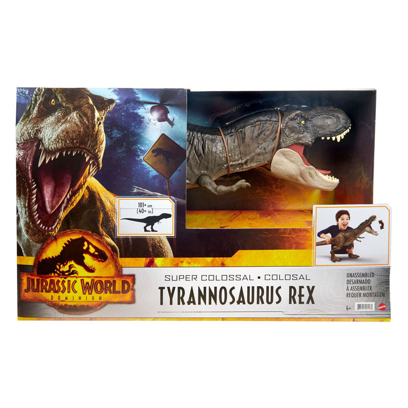 Afbeelding laden in galerijviewer, Mattel jurassic world dominion super colossal t-rex dinosaurus speelfiguur
