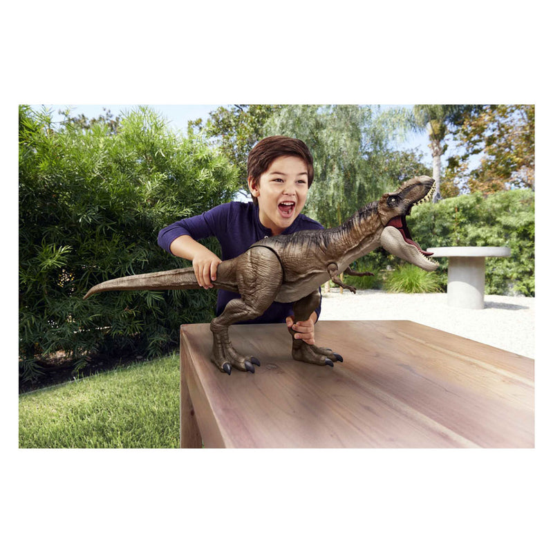 Afbeelding laden in galerijviewer, Mattel jurassic world dominion super colossal t-rex dinosaurus speelfiguur
