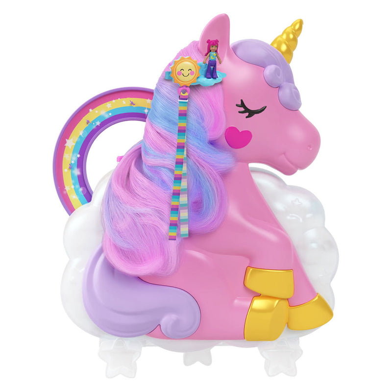 Afbeelding laden in galerijviewer, Mattel polly pocket salon van de regenboog eenhoorn speelset

