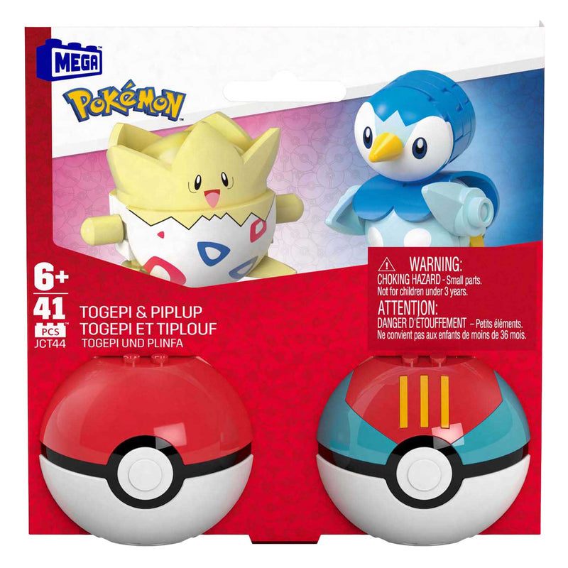 Afbeelding laden in galerijviewer, Mattel mega construx pokémon bouwset - piplup en togepi
