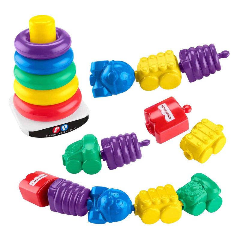 Afbeelding laden in galerijviewer, Mattel fisher price stapeltoren en klikkralen
