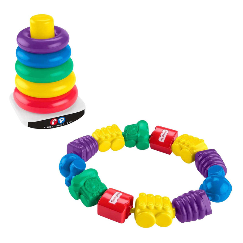 Afbeelding laden in galerijviewer, Mattel fisher price stapeltoren en klikkralen
