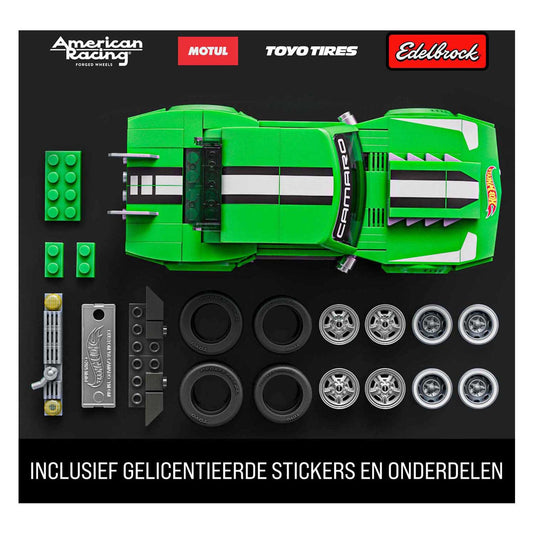Mattel brick shop hot wheels speed serie - custom '68 camaro - bouwspeelgoed - 289 onderdelen