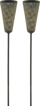 Luxform - 2x solar tuinfakkel - leeds - led - werkend op zonne-energie - set van 2 stuks