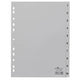 Numerieke tabbladen durable 6511 10 tabs 11 gaten grijs