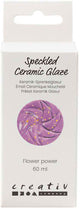 Creativ company keramiek glazuur flower power paars 60ml - spikkel effect.