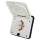 Schuko buiten wandcontactdoos wit voor caravan en camper - zonder verkoopverpakking