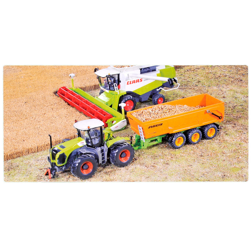Afbeelding laden in galerijviewer, Siku 3271, claas xerion 5000 tractor, 1:32, metaal kunststof, groen, ackermann-besturing en trekhaak

