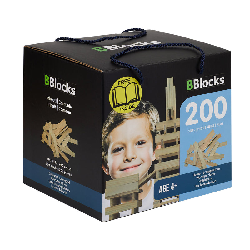 Afbeelding laden in galerijviewer, BBlocks Bouwplankjes Blank, 200dlg.
