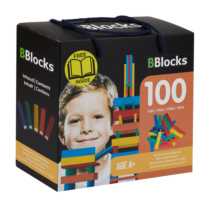 Afbeelding laden in galerijviewer, Bblocks bouwplankjes kleur, 100dlg.
