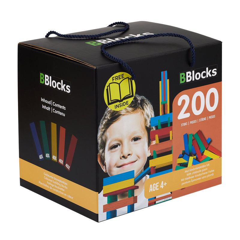 Afbeelding laden in galerijviewer, Bblocks bouwplankjes kleur, 200dlg.
