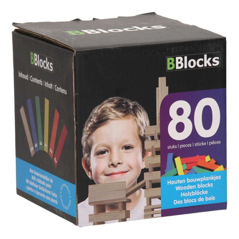 Afbeelding laden in galerijviewer, Bblocks bouwplankjes kleur, 80dlg.
