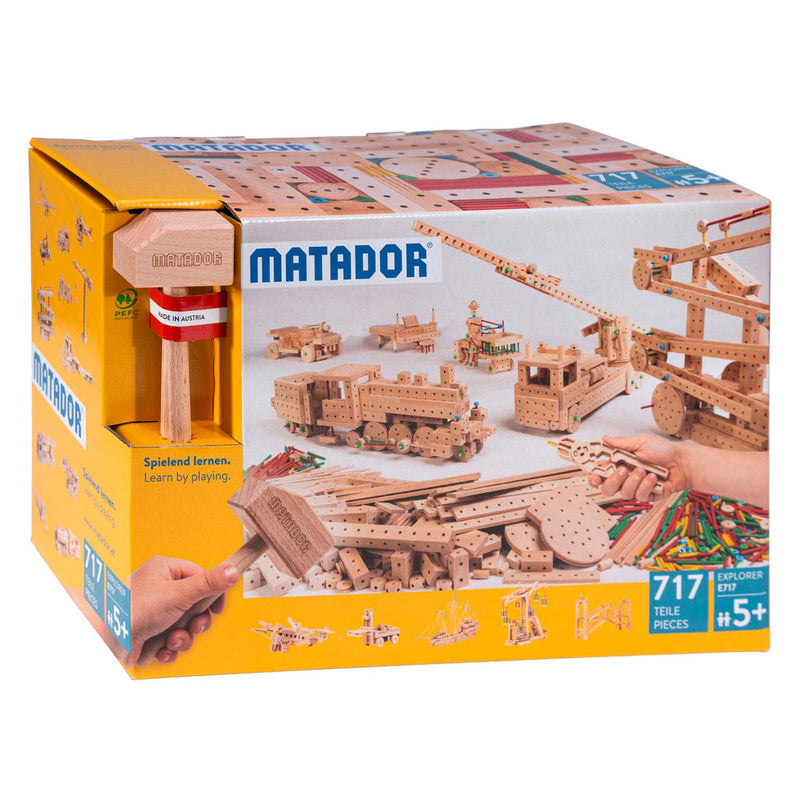 Afbeelding laden in galerijviewer, Matador Explorer E717 Constructieset Hout, 717dlg.
