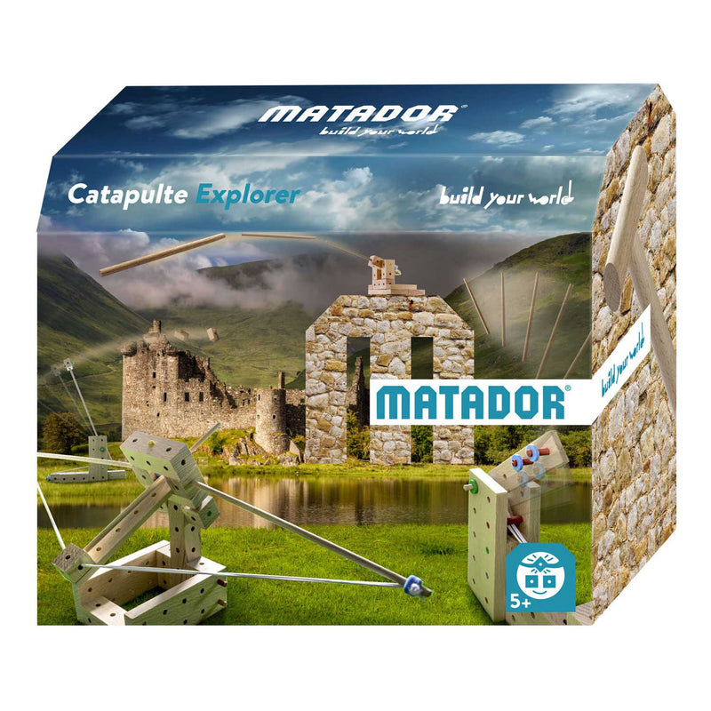 Afbeelding laden in galerijviewer, Matador explorer catapulte constructieset hout, 60dlg.
